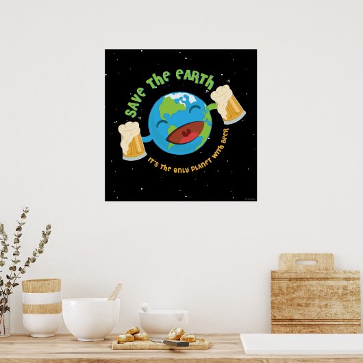 De aarde redden poster (Keuken)
