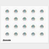De aarde redden ronde sticker (Vel)