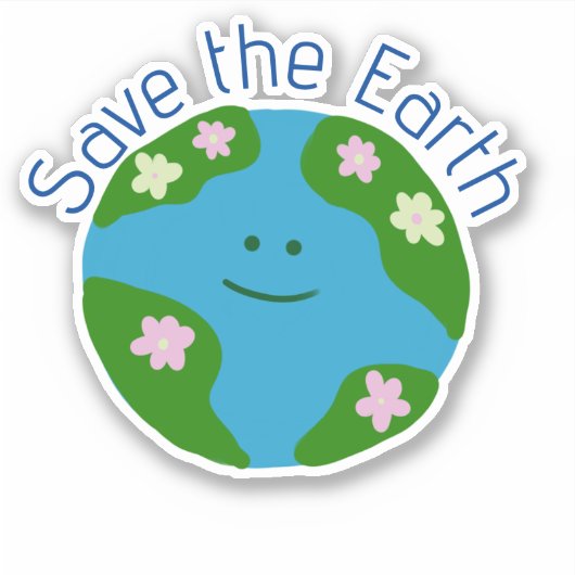 De aarde redden sticker (Voorkant)