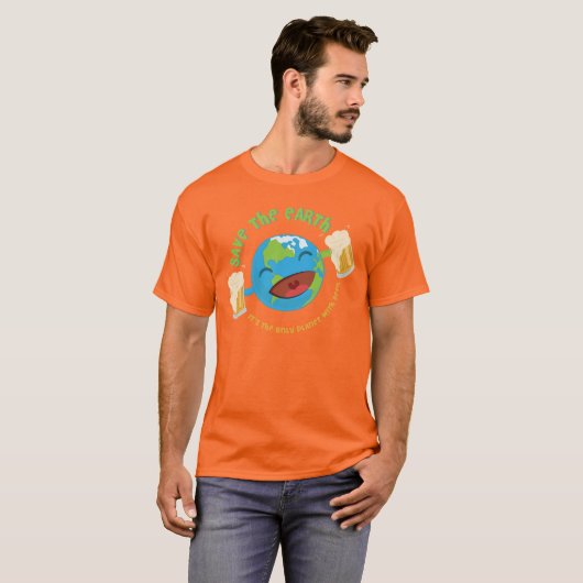 De aarde redden t-shirt (Voorkant volledig)
