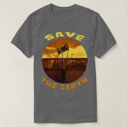 de aarde redden t-shirt (Design voorkant)