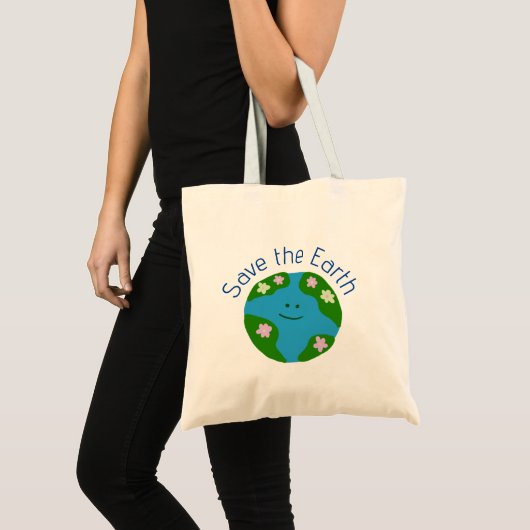 De aarde redden tote bag (Voorkant (product))