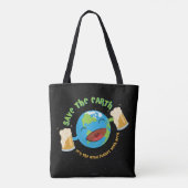 De aarde redden tote bag (Achterkant)