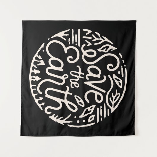 De aarde redden wandkleed (Voorkant (horizontaal))