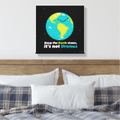 De aarde schoon houden canvas afdruk (Insitu (Slaapkamer))