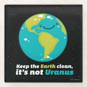 De aarde schoon houden glazen onderzetter