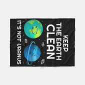 De aarde schoon houden Het is geen uranus milieu Fleece Deken (Voorkant (Horizontaal))