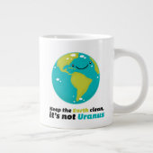 De aarde schoon houden jumbo mok (Rechts)