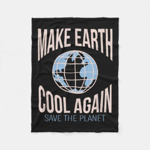 De aarde weer koel maken Klimaatverandering Milieu Fleece Deken