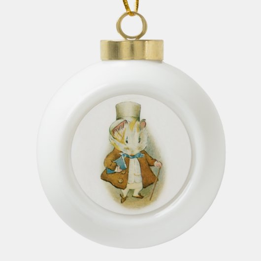 “De aardige cavia” van Beatrix Potter Keramische Bal Ornament (Voorkant)