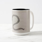 De aardworm tweekleurige koffiemok (Voorkant rechts)