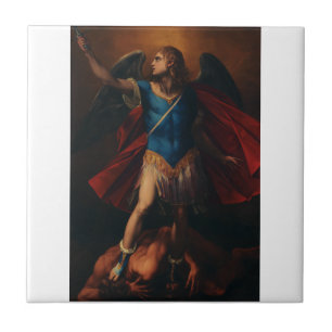 De aartsengel Michaël door Cavaliere d'Arpino Tegeltje