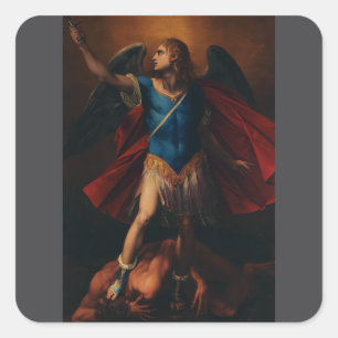 De aartsengel Michaël door Cavaliere d'Arpino Vierkante Sticker