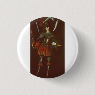 De aartsengel Michaël door Francisco de Zurbarán Ronde Button 3,2 Cm