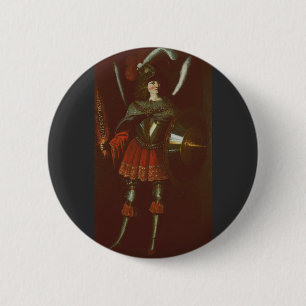 De aartsengel Michaël door Francisco de Zurbarán Ronde Button 5,7 Cm