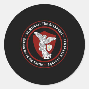 De aartsengel Michaël helpt me tegen Heimerhe Ronde Sticker