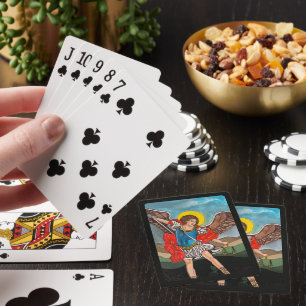 De aartsengel Michaël, schilderij van Alfred Fox Pokerkaarten