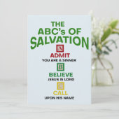 De ABC's van het heil Feestdagenkaart (Staand voorkant)