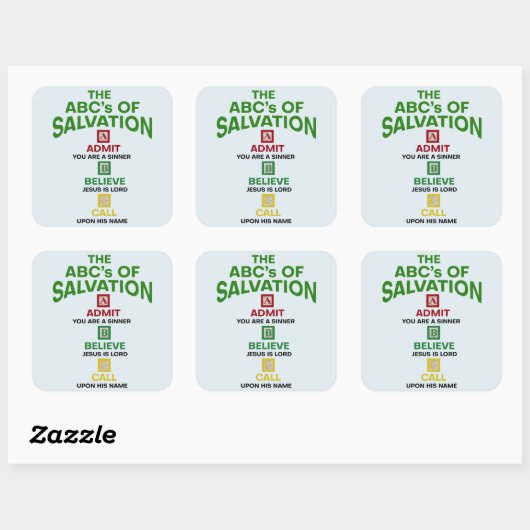 De ABC's van het heil Vierkante Sticker (Vel)