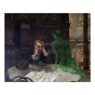 De Absintdrinker Glanzend Perfect Poster