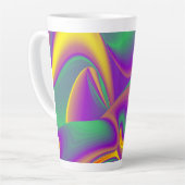 De Abstracte 3D Rainbowart Latte Mok (Linkerhoek)