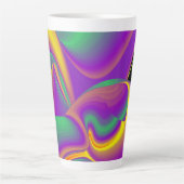 De Abstracte 3D Rainbowart Latte Mok (Voorkant)