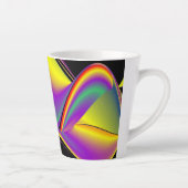 De Abstracte 3D Rainbowart Latte Mok (Rechts)