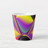 De Abstracte 3D Rainbowart Latte Mok (Voorkant)