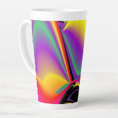 De Abstracte 3D Rainbowart Latte Mok (Linkerhoek)