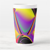 De Abstracte 3D Rainbowart Latte Mok (Voorkant)