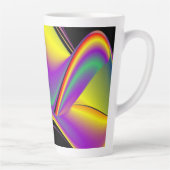 De Abstracte 3D Rainbowart Latte Mok (Rechts)