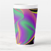 De Abstracte 3D Rainbowart Latte Mok (Voorkant)