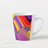 De Abstracte 3D Rainbowart Latte Mok (Rechts)