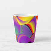 De Abstracte 3D Rainbowart Latte Mok (Voorkant)
