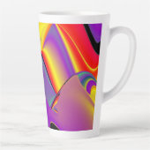 De Abstracte 3D Rainbowart Latte Mok (Rechts)