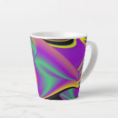 De Abstracte 3D Rainbowart Latte Mok (Rechterhoek)