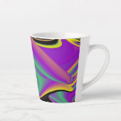 De Abstracte 3D Rainbowart Latte Mok (Rechts)