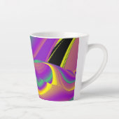 De Abstracte 3D Rainbowart Latte Mok (Rechts)