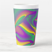 De Abstracte 3D Rainbowart Latte Mok (Voorkant)