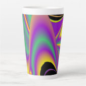 De Abstracte 3D Rainbowart Latte Mok (Voorkant)