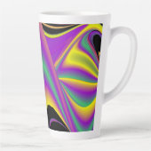 De Abstracte 3D Rainbowart Latte Mok (Rechts)