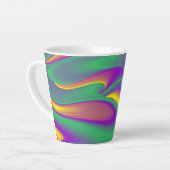 De Abstracte 3D Rainbowart Latte Mok (Linkerhoek)