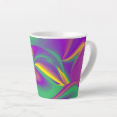 De Abstracte 3D Rainbowart Latte Mok (Rechterhoek)