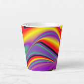 De Abstracte 3D Rainbowart Latte Mok (Voorkant)