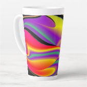 De Abstracte 3D Rainbowart Latte Mok (Linkerhoek)