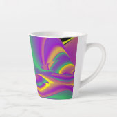 De Abstracte 3D Rainbowart Latte Mok (Rechts)