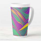 De Abstracte 3D Rainbowart Latte Mok (Rechterhoek)
