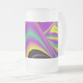 De Abstracte 3D Rainbowart Matglas Bierpul (Voorkant rechts)