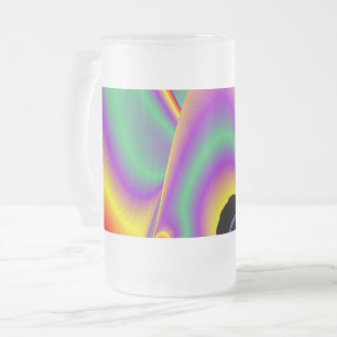 De Abstracte 3D Rainbowart Matglas Bierpul