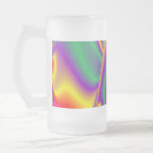 De Abstracte 3D Rainbowart Matglas Bierpul (Links)
